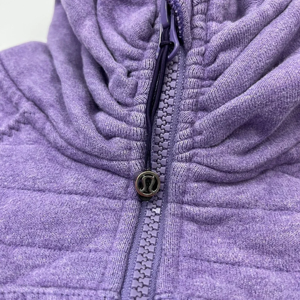 Lululemon Calm & Cozy Jacket "Scuba Cuddle Up" Womens 6 Purple Sweatshirt - Picture 5 of 14